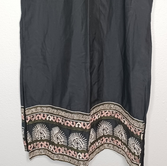 NWT Souk Indigo Mabel Boho Ethic Embroidered Stitch Modest Maxi Dress - Picture 9 of 15